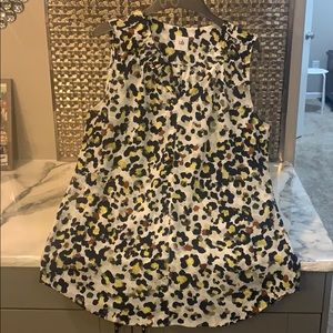 Leopard Green Navy blue and brown Cabi top